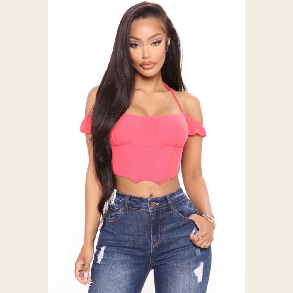 NWT Fashion Nova “Kenzie Corset” Mesh Top 💕